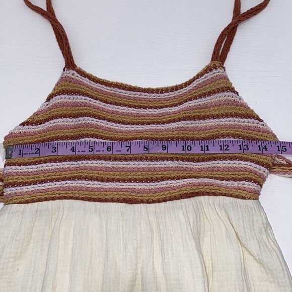 Lucca Thessa Off White Multi Knit Shift Dress Size Largw - Picture 7 of 14